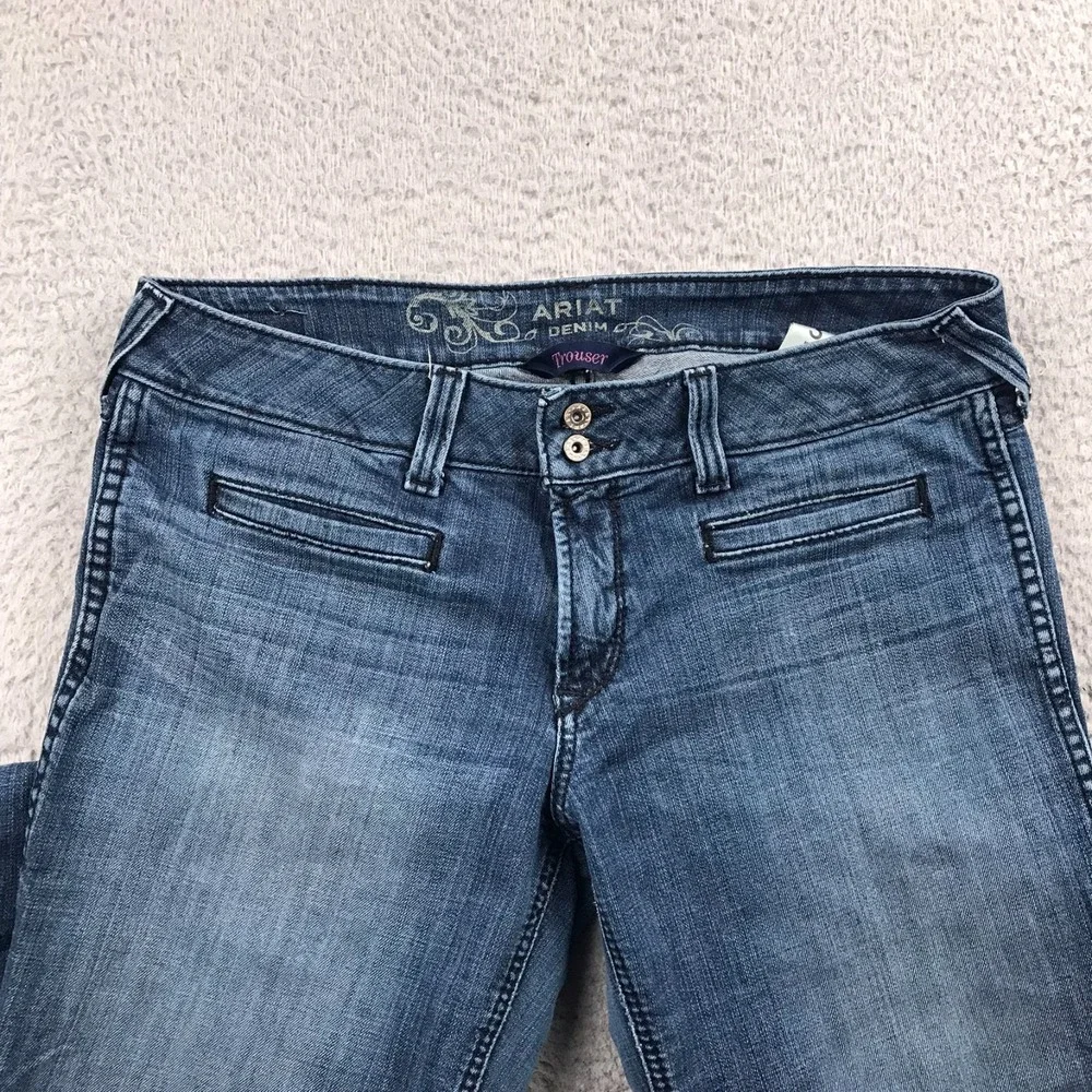 Ariat Trouser Jeans Womens 32 (36x30) Blue Mid Rise Flare Western Cowgirl‎ Rodeo